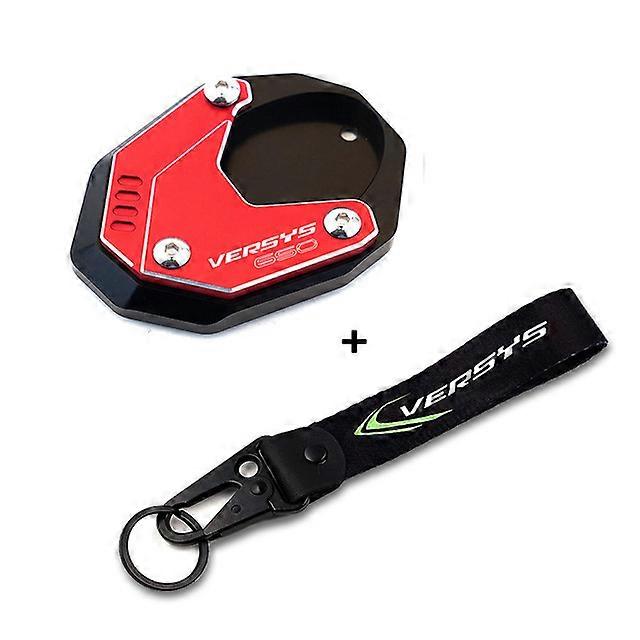 For KAWASAKI versys650 VERSYS 650 2011-2022 2023 Motorcycle Accessories Side Stand Enlarge Extension Pad & Keychain Key Ring