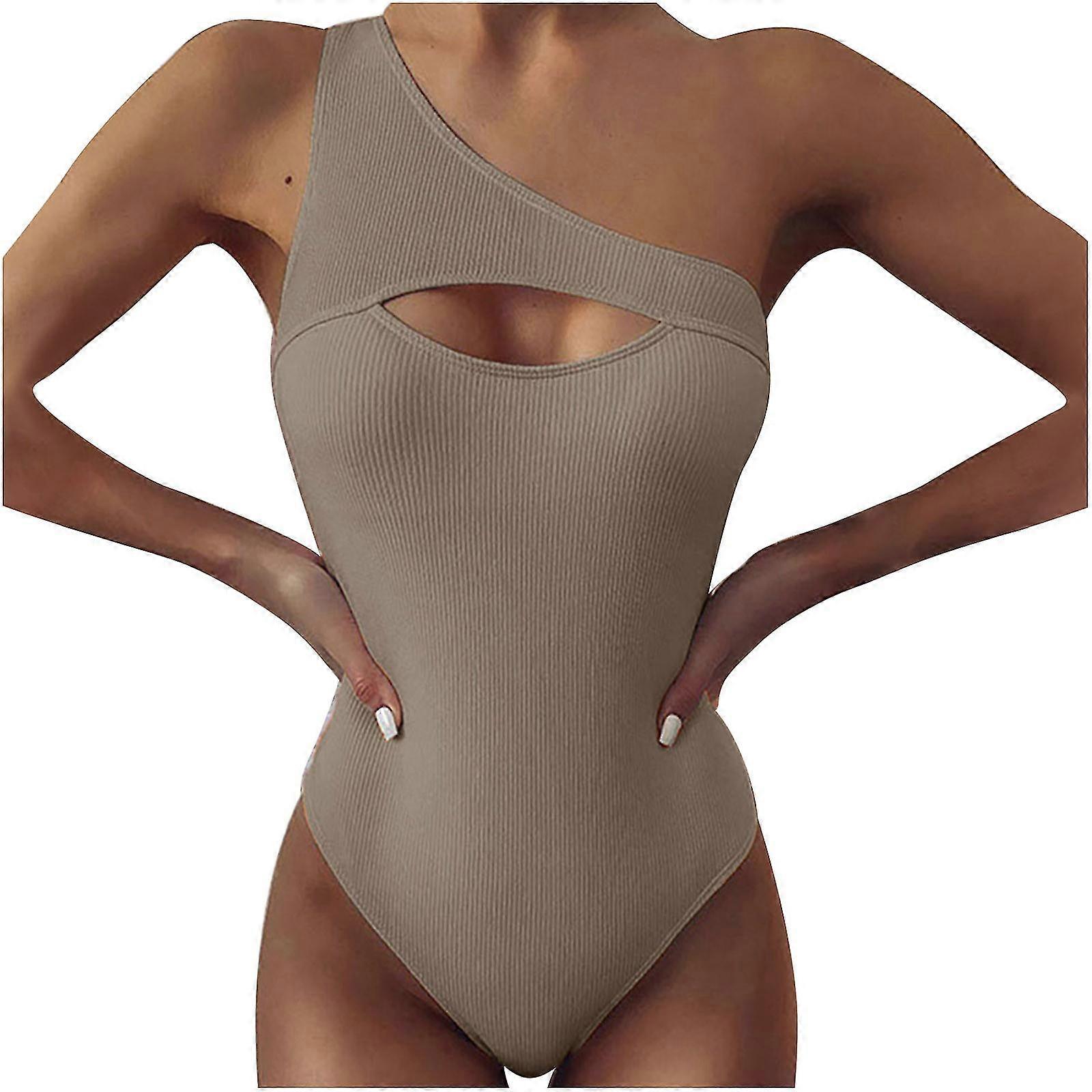 Vrouwen Solid Sexy Hollow Out Eendelige Bikini Push-up Pad Badmode Badpak Strandkleding