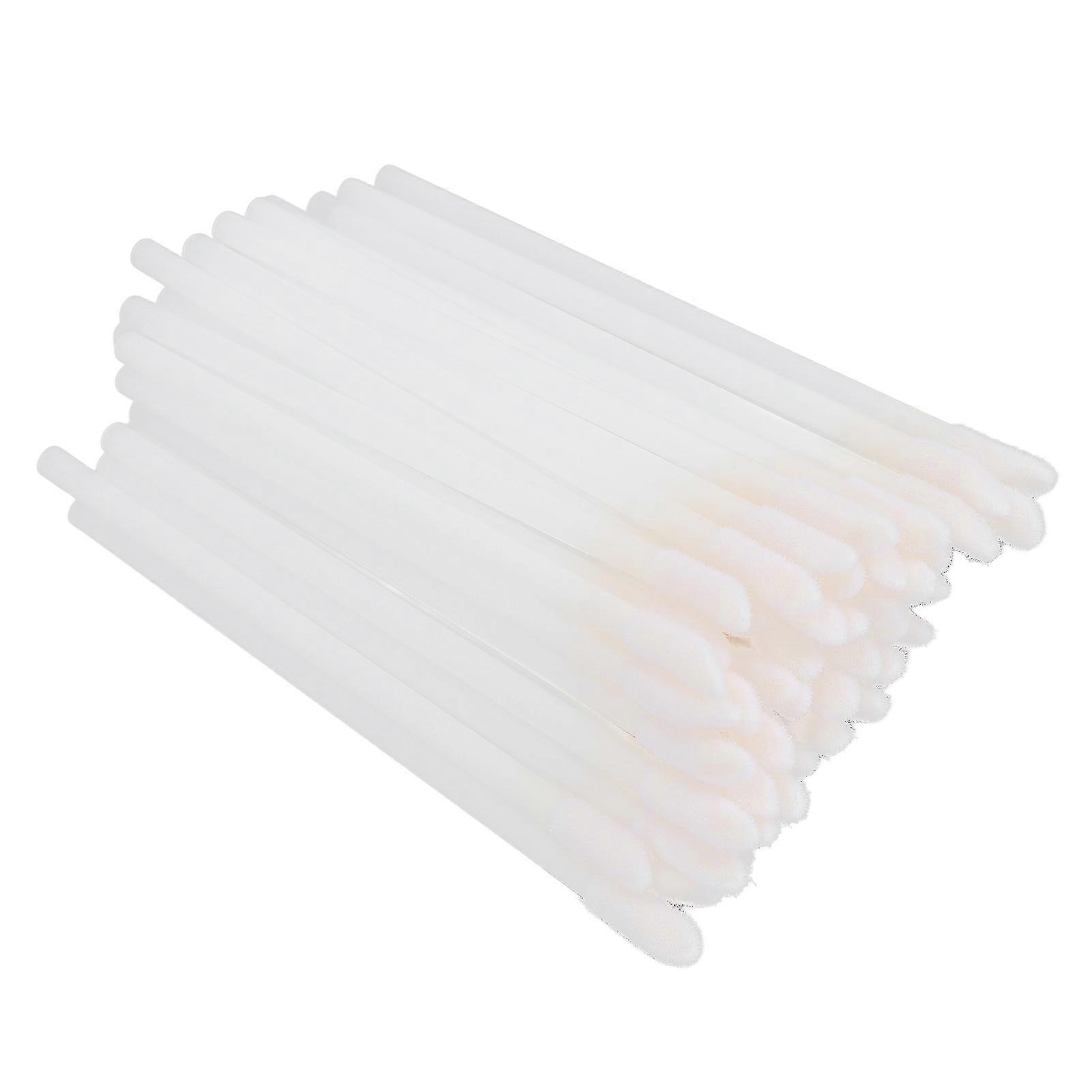 Disposable Lip Brush Applicator 50pcs Soft Flocking Subuliform for Lipstick and Lip Gloss