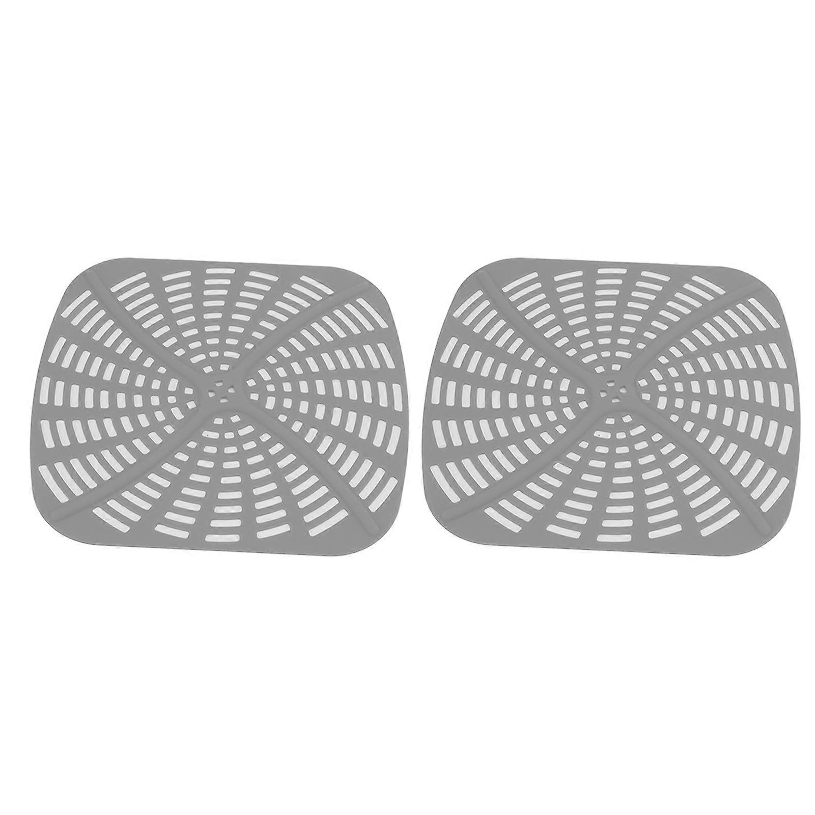 Grey Silicone Fryer Liner Mat for Ninja Foodi AG301 - 2pcs Reusable Scratch Resistant