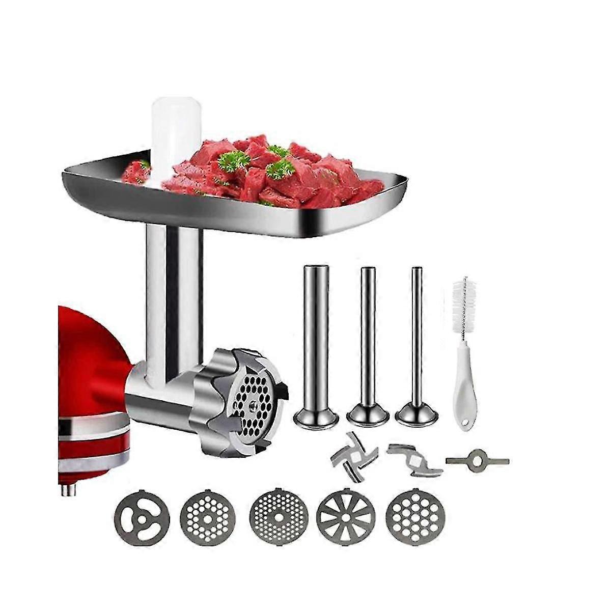 Metal Food Grinder Attachment For Stand Mixer Grinder Accessories Sausage Stuffer Tubes Meat Grinde