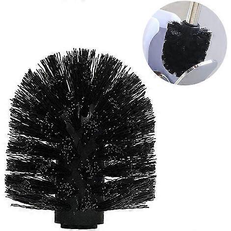 Toilet brush replacement head, plastic, black