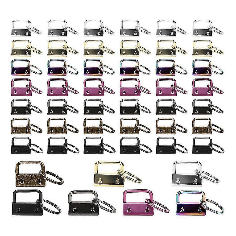 Key Hardware Set 1 Inch Key 7 Color Wristlet Hardware For Wristlet , Key Chain Making Hardware