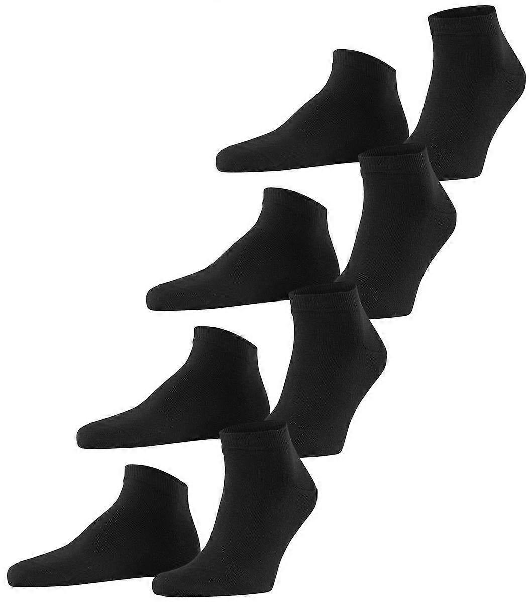 Esprit Solid Sneaker 4 Pack Socks - Black