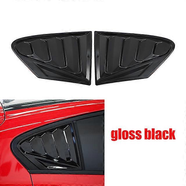 For Ford Focus ST-LINE Hatchback 2019 2020 Triangle Car Rear Window Decorative Louvers Window Vent ABS Carbon Fiber Style
