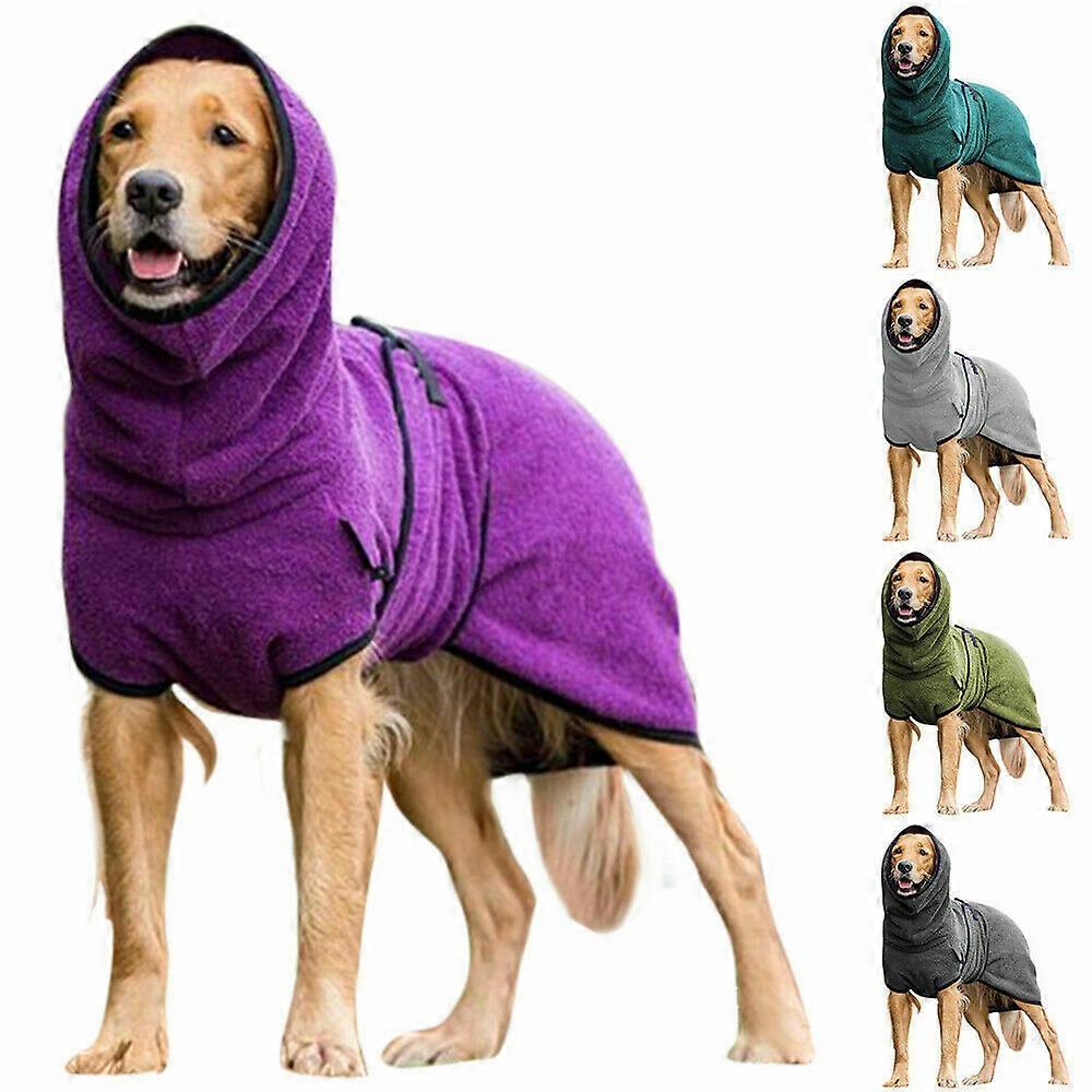 Pet Dog Kläder Frottéduk Torkande Badrock Valp Varmare Kläder Badrock Handduk, 100% Ny