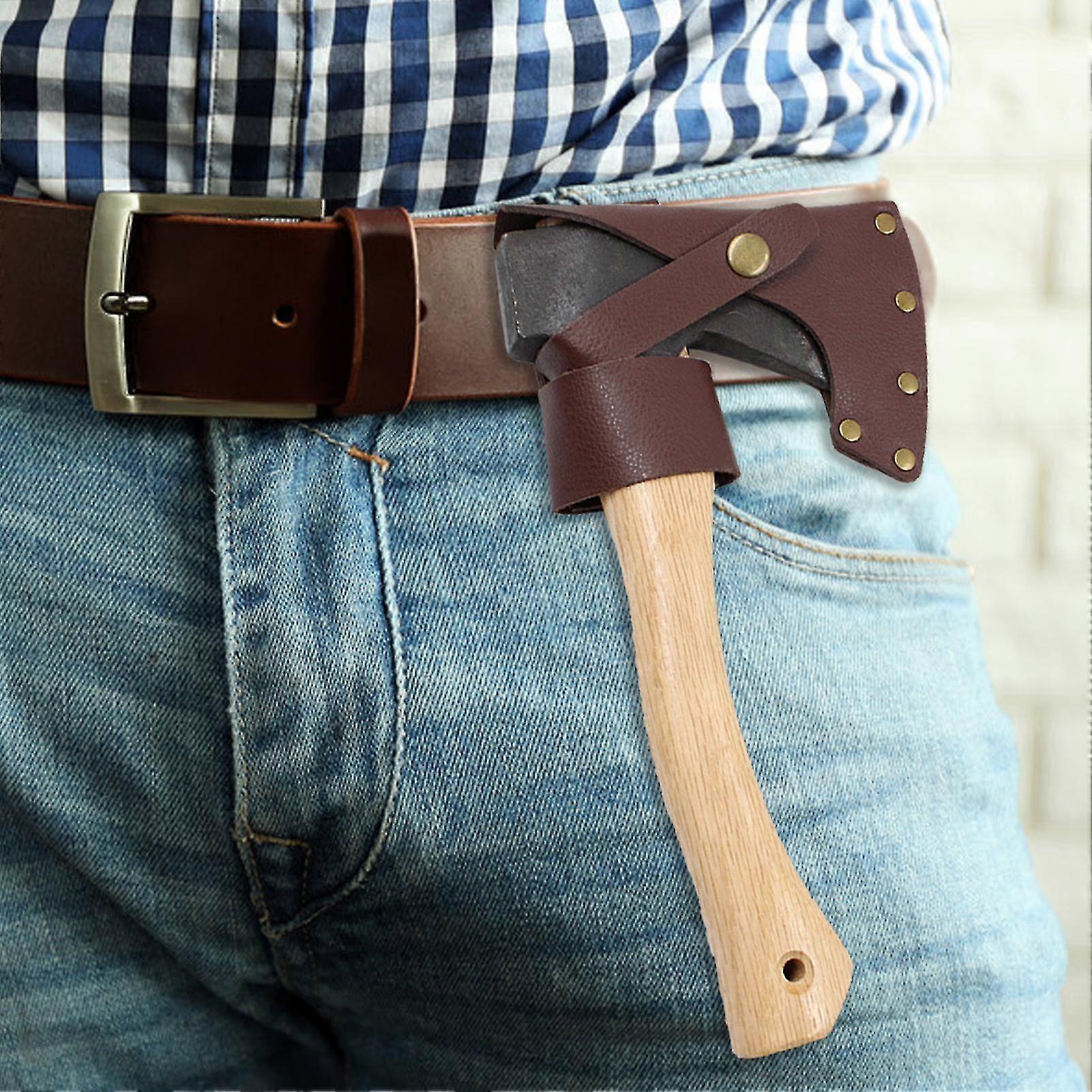 Axe Holster Case - Axe Blade Protective Cover Handmade - Axe Holster Leather Th Waist Hangings For Outdoor Work