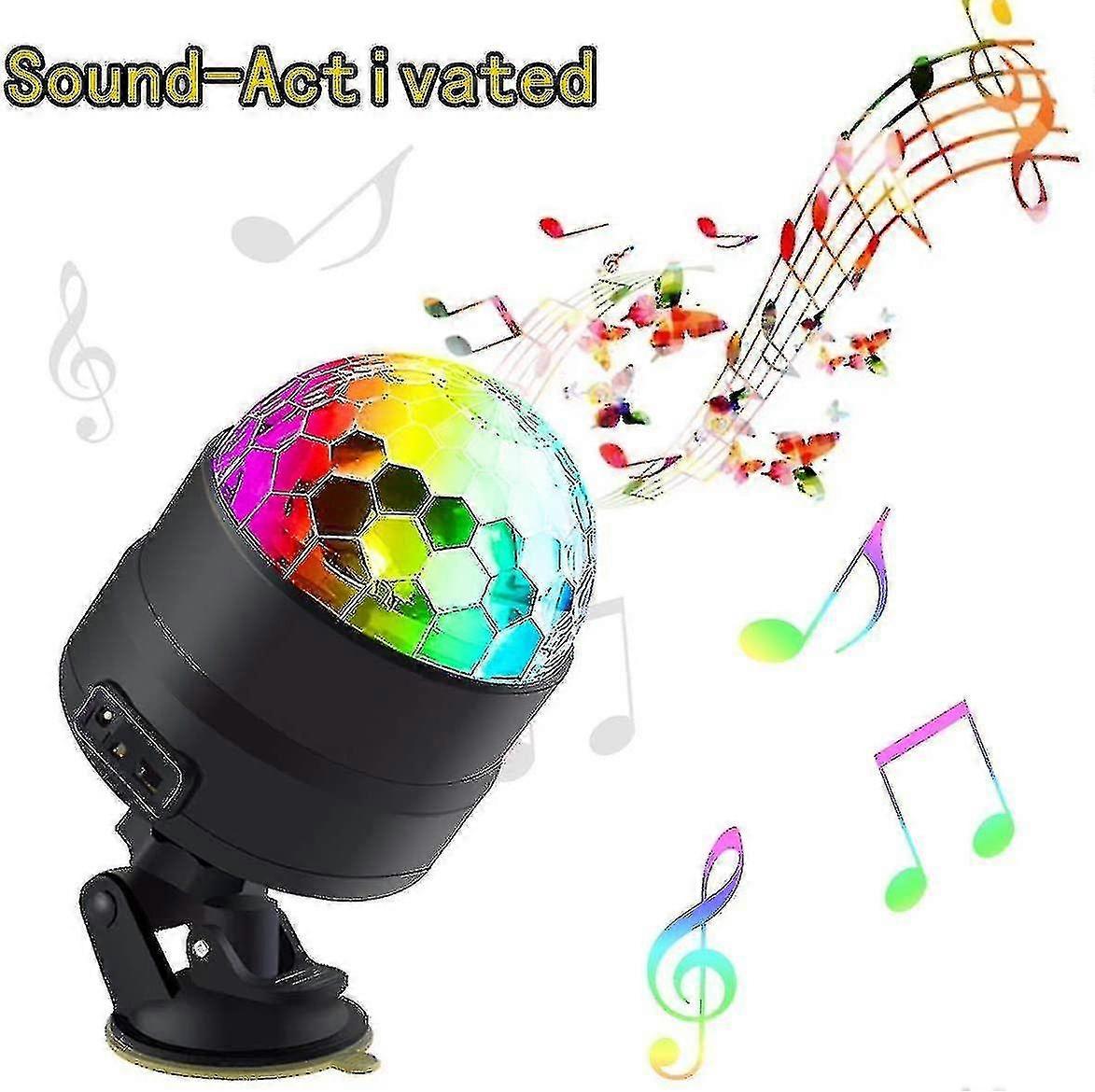 Disco Ball Party Lights Portable Rotating Lights7 Color