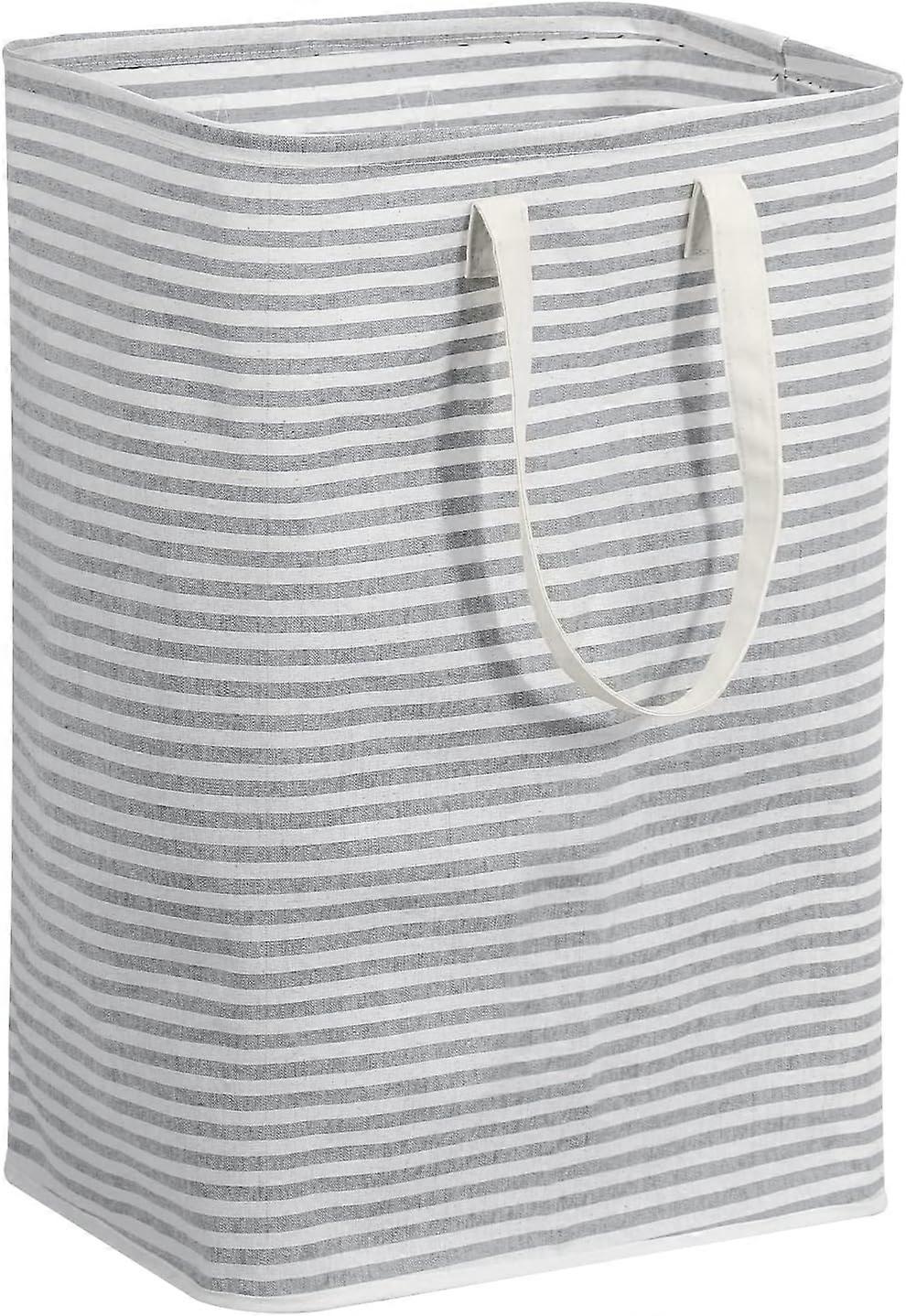 Dirty Laundry Hamper 72L Foldable Waterproof Fabric with Large Capacity Grey, 40x30x60cm