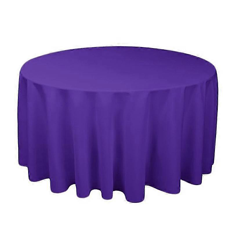 1 قطعة مفرش طاولة دائري من البوليستر باللون الأبيض والأسود والأحمر والأزرق والذهبي مفرش طاولة سادة لحفلات الزفاف وأعياد الميلاد وغطاء طاولة ديكور منزلي