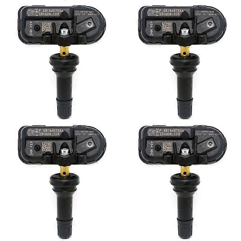 4X Däcktryckssensor TPMS för 2014 2015 2016 Jeep Cherokee 68249197AA