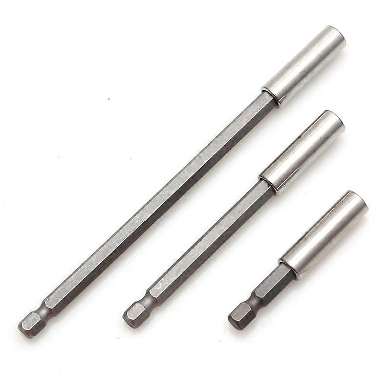 3Pc 1/4 Hex Quick Release Magnetic Screwdriver 60/100/150mm Extension Bit Holder