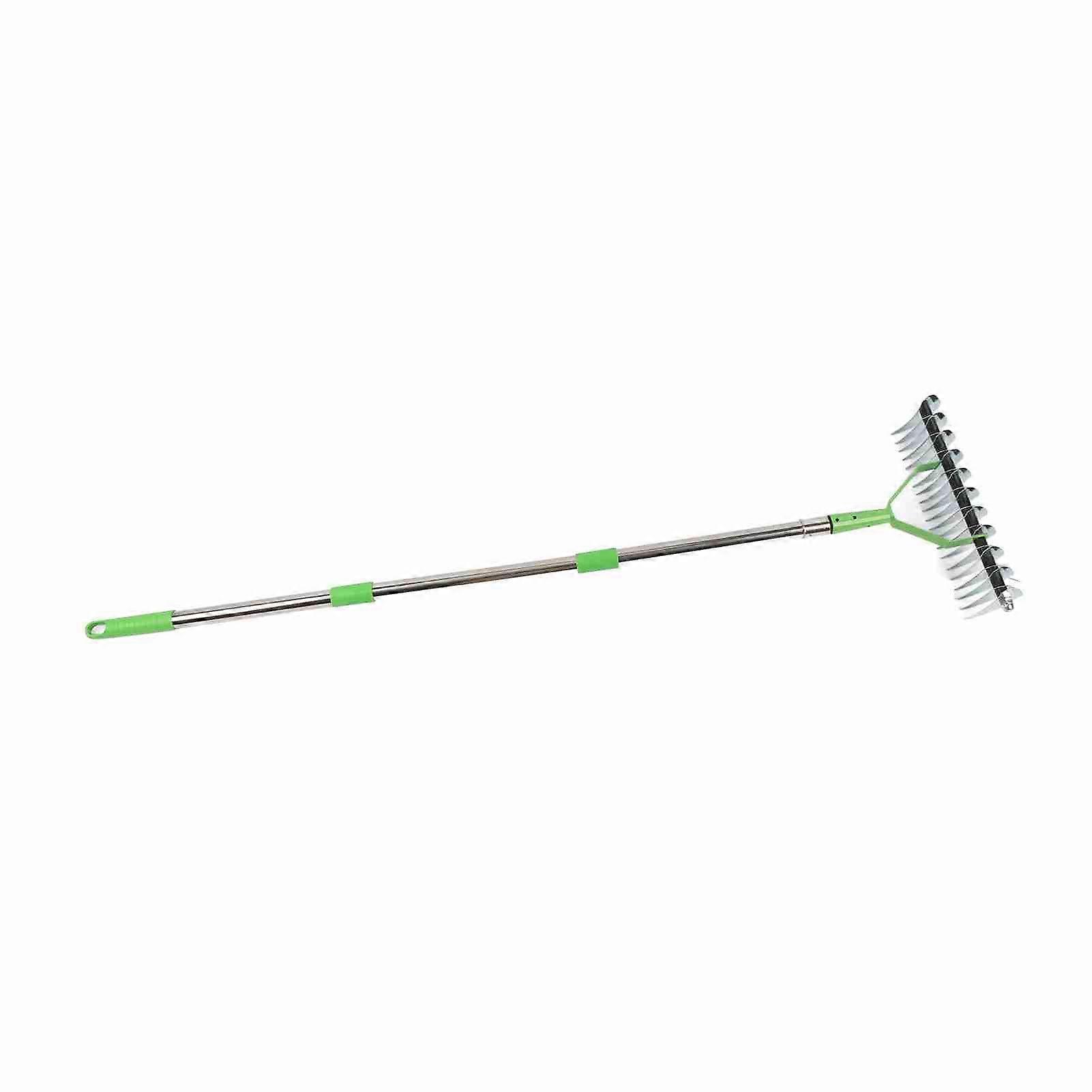 Thatch Rake Steel Tines Ergonomic Handle 3 Section Thatching Rake for Lawn Garden Yard 