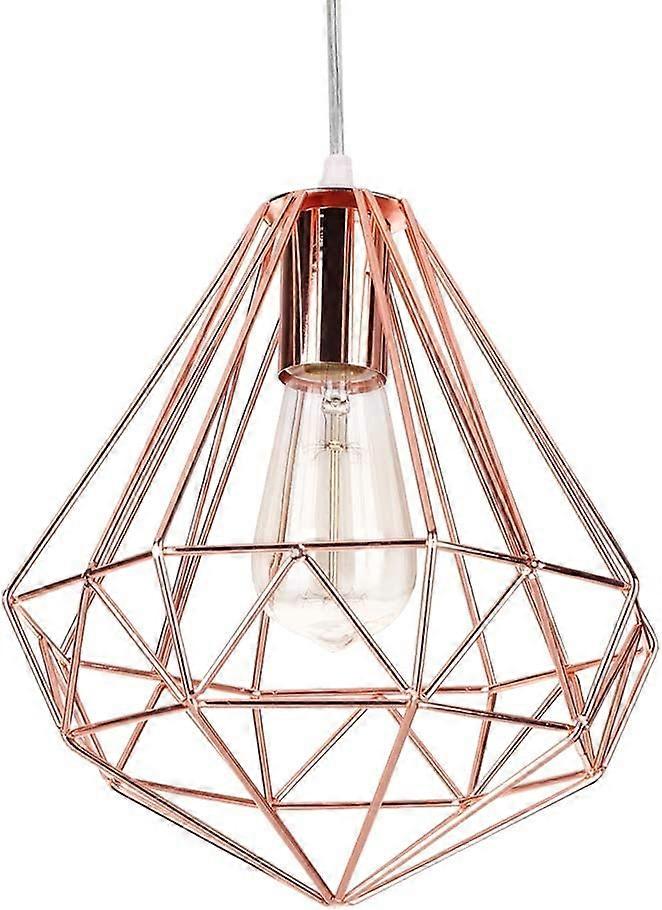 גוף תאורה תליון מודרני, נברשת תקרה תעשייתית אהיל מנורת תקרה אהיל כלוב מתכת קישוט תאורה לחדר שינה סלון פינת אוכל רו