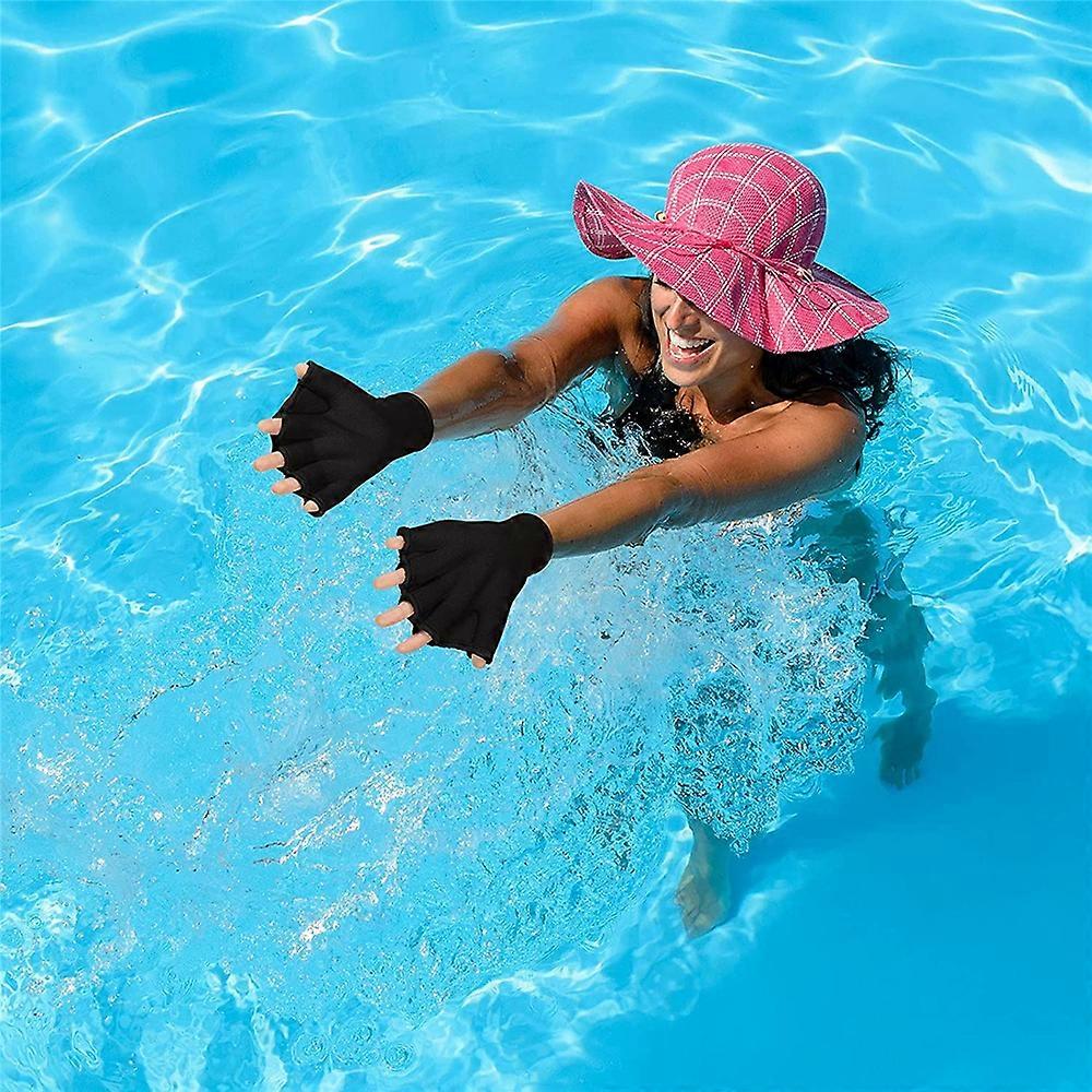 1 paire de gants aquatiques souples Pagaie palmée Gants de natation de surf sans doigts Gants d’entraînement à l’aquagym et à la natation