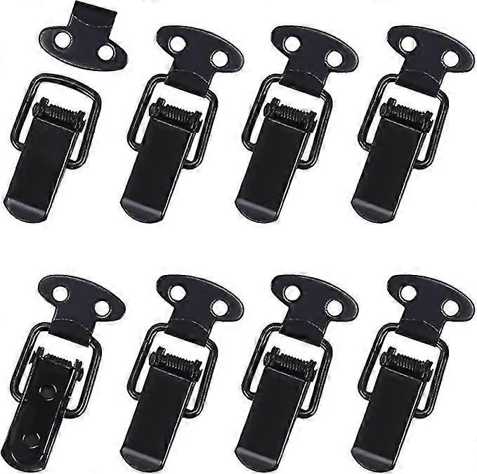 8pcs Lever Latch Spring Catch Latch Black Metal-MXBC