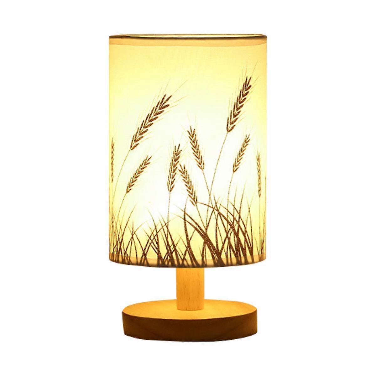 Lampe de Table en lin LED avec commande tactile, lumire blanche chaude, lampe de chevet en bois alimente par USB, nouvelle collection