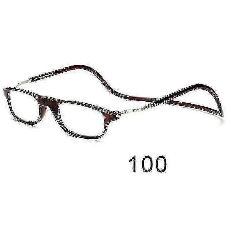 Flexible Magnetic Reading Glasses Hanging Neck Foldable Adjustable Clear Reading Glasses