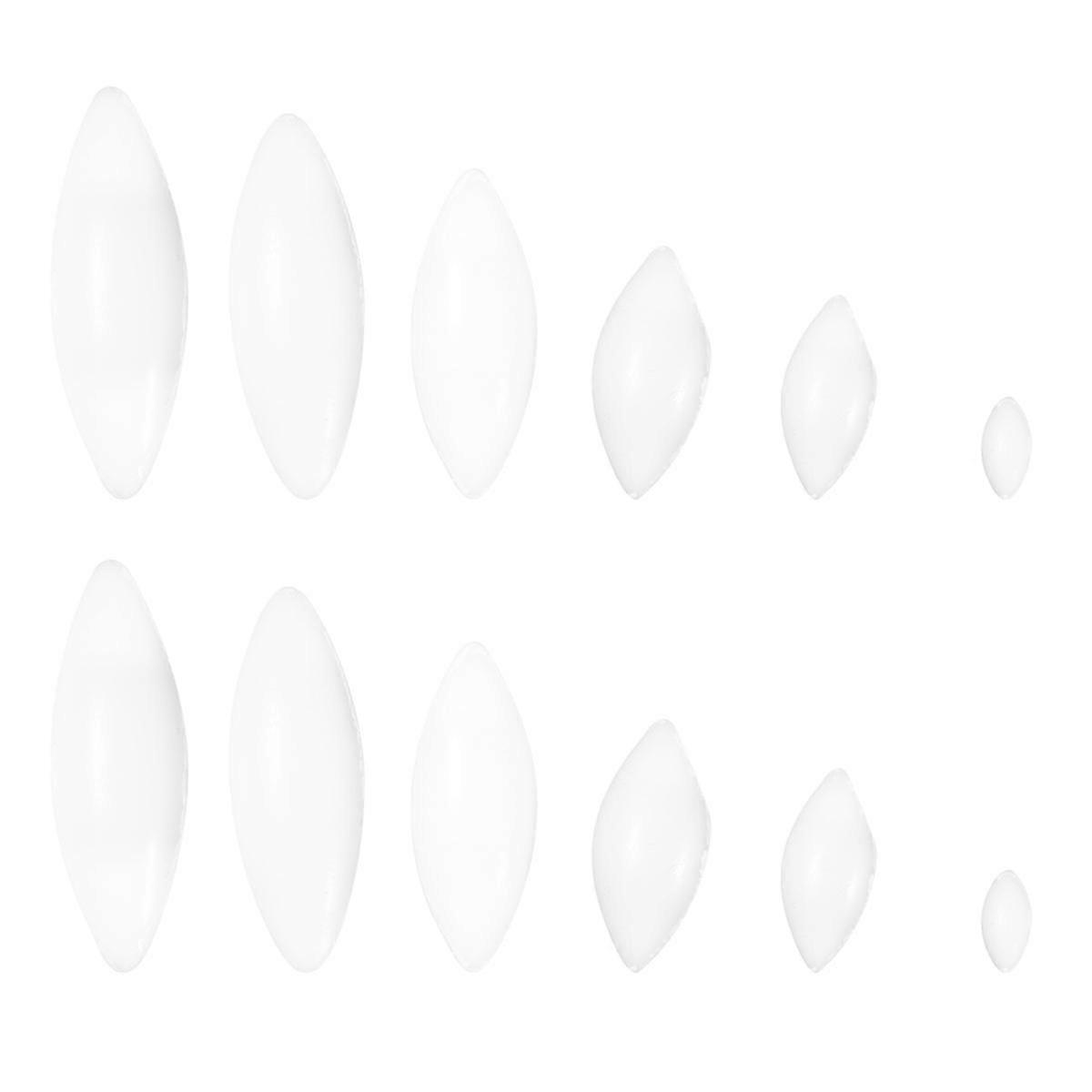 12pcs/set Ptfe Magnetic Mixer Mini No Burrs Cylinder Stirrer For Laboratory Experiment (white)