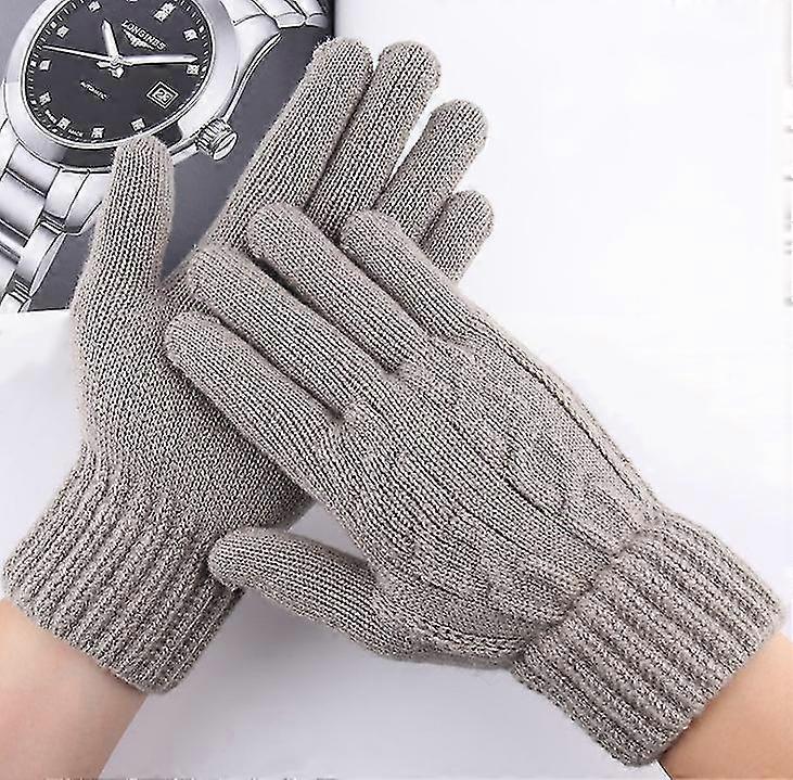 قفازات الشتاء متماسكة سماكة شاشة اللمس الدافئة الحرارية غير زلة محبوك ميتن
