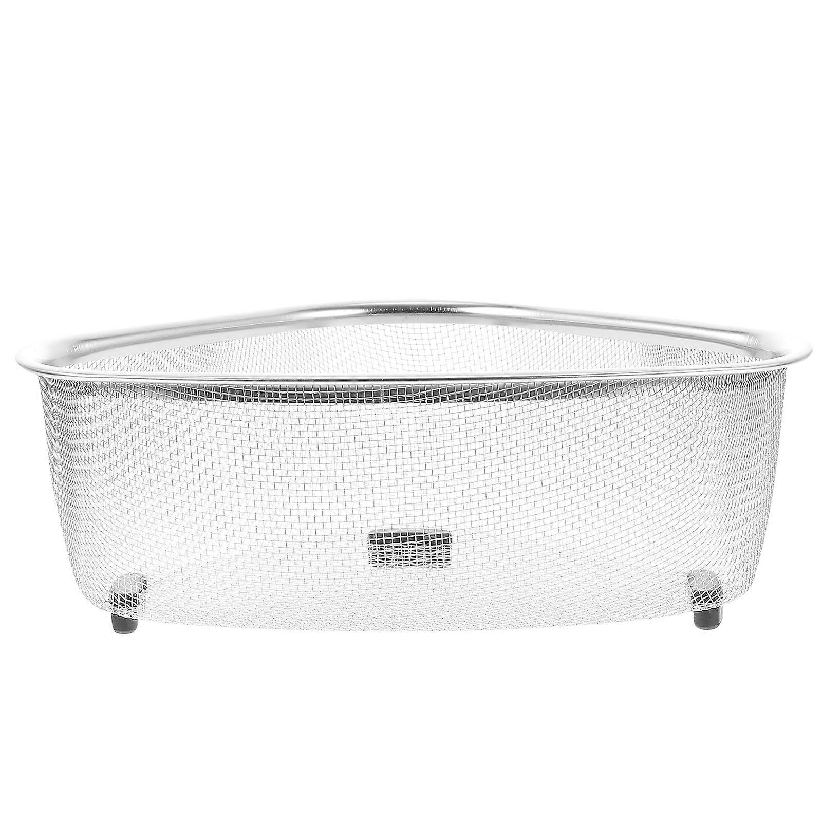 Stainless Steel Sink Sink Drain Shelf Triangular Sponge Holder Kitchen Triangle Sink Basket