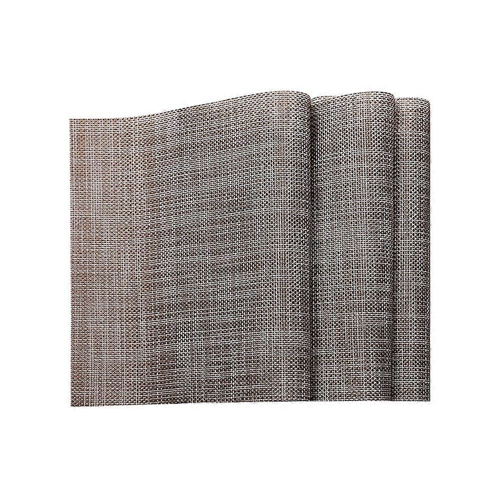 Japanese Style Table Runner Woven Tablecloth Heat Insulation Placement Table Decor (Brown)