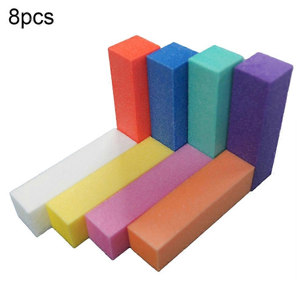 8Pcs Nail Buffer Block File Polish Manicure Pedicure Sanding Art Care Tools QinHai