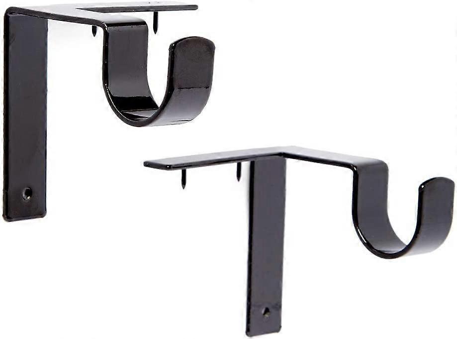 Hang Single Curtain Rod Brackets  No Drill, No Damage  Perfect Curtains Every Time  set of 2
