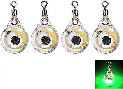 4pcs βαθύ υποβρύχιο ψάρεμα πτώσης των οδηγήσεων που αναβοσβήνει το καλαμάρι δολωμάτων δολωμάτων, διάρκεια ζωής 500hrs, βάθος 600M