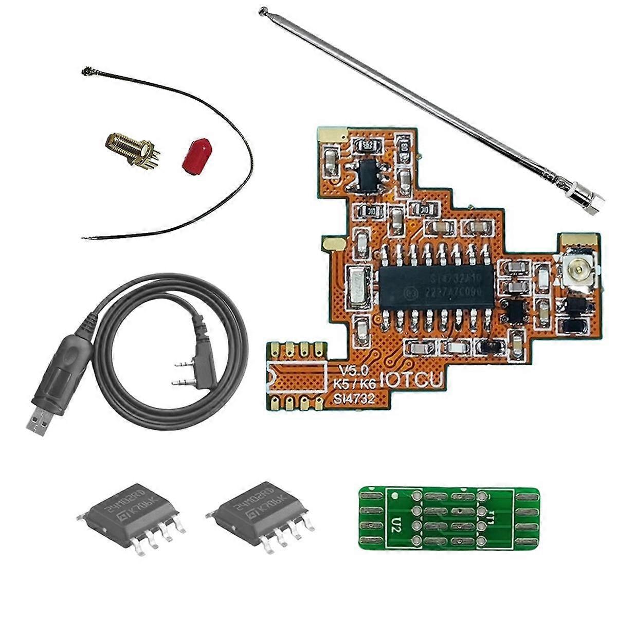 SI4732 V5.0 FPC Module+2x2M Chip+Antenna Full Kit Multi System for UVK5 UVK6 HF Shortwave Full Band