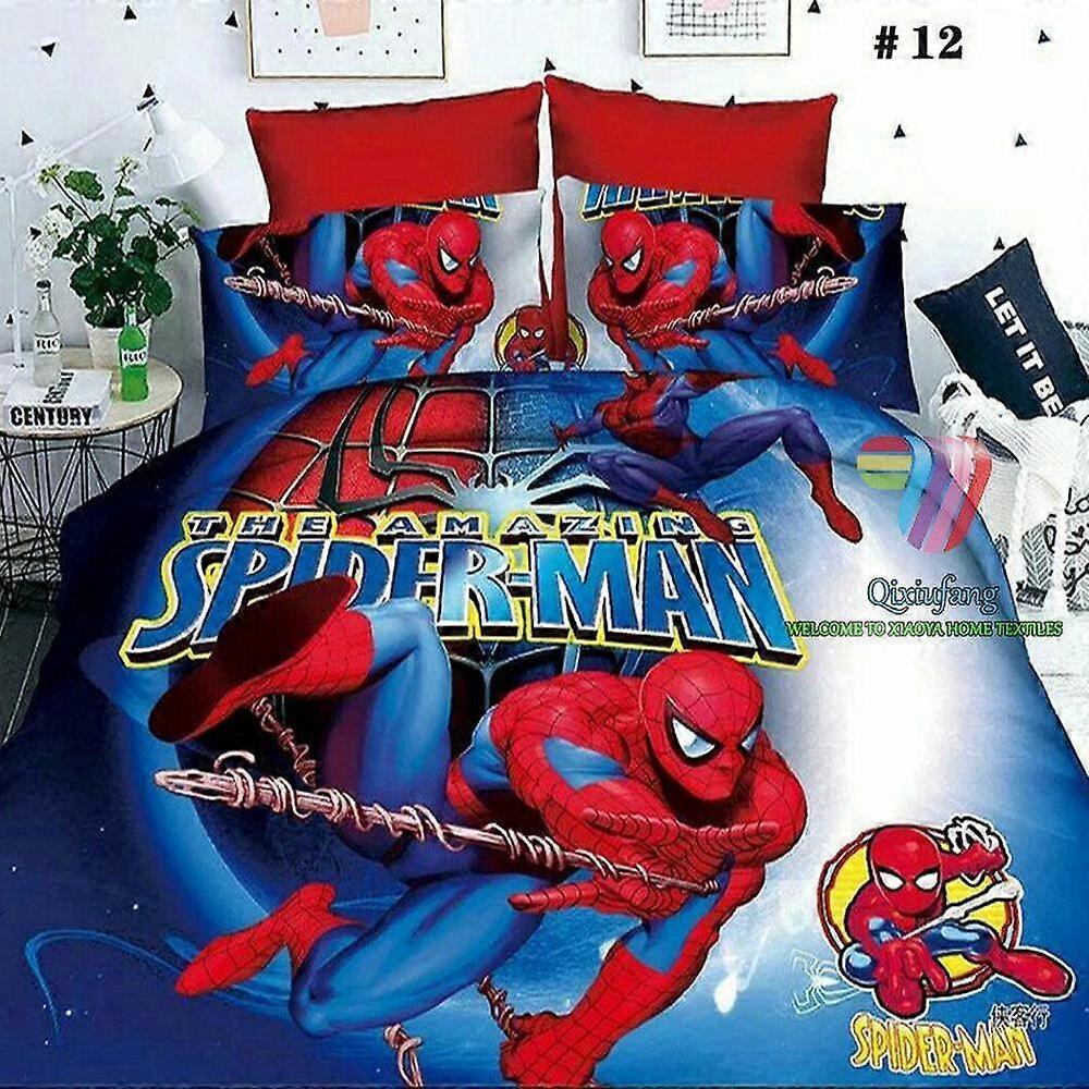 a1025 Prześcieradła Marvel Spider-Man Heroes Kapitan Ameryka Kołdra Zestaw poszewek na kołdrę Super 3-częściowy zestaw pościeli (1 poszewka na kołdrę + 2 poduszki) TM1025