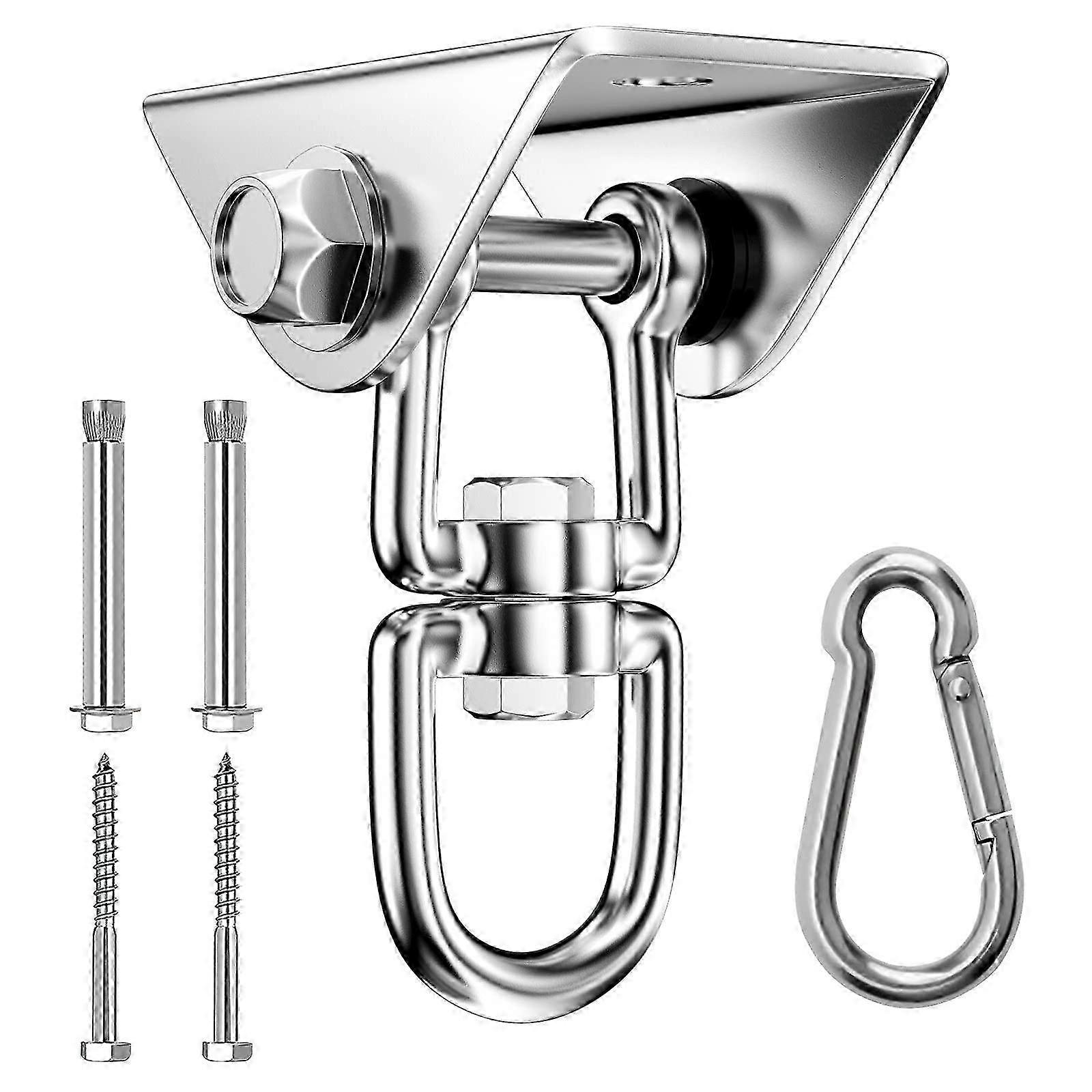450kg Capacity 360Rotate, Hanging Swing Hooks with Screw Attachment for Hanging Chair/Swing/Yoga Towel/Punch Bag/Hammock