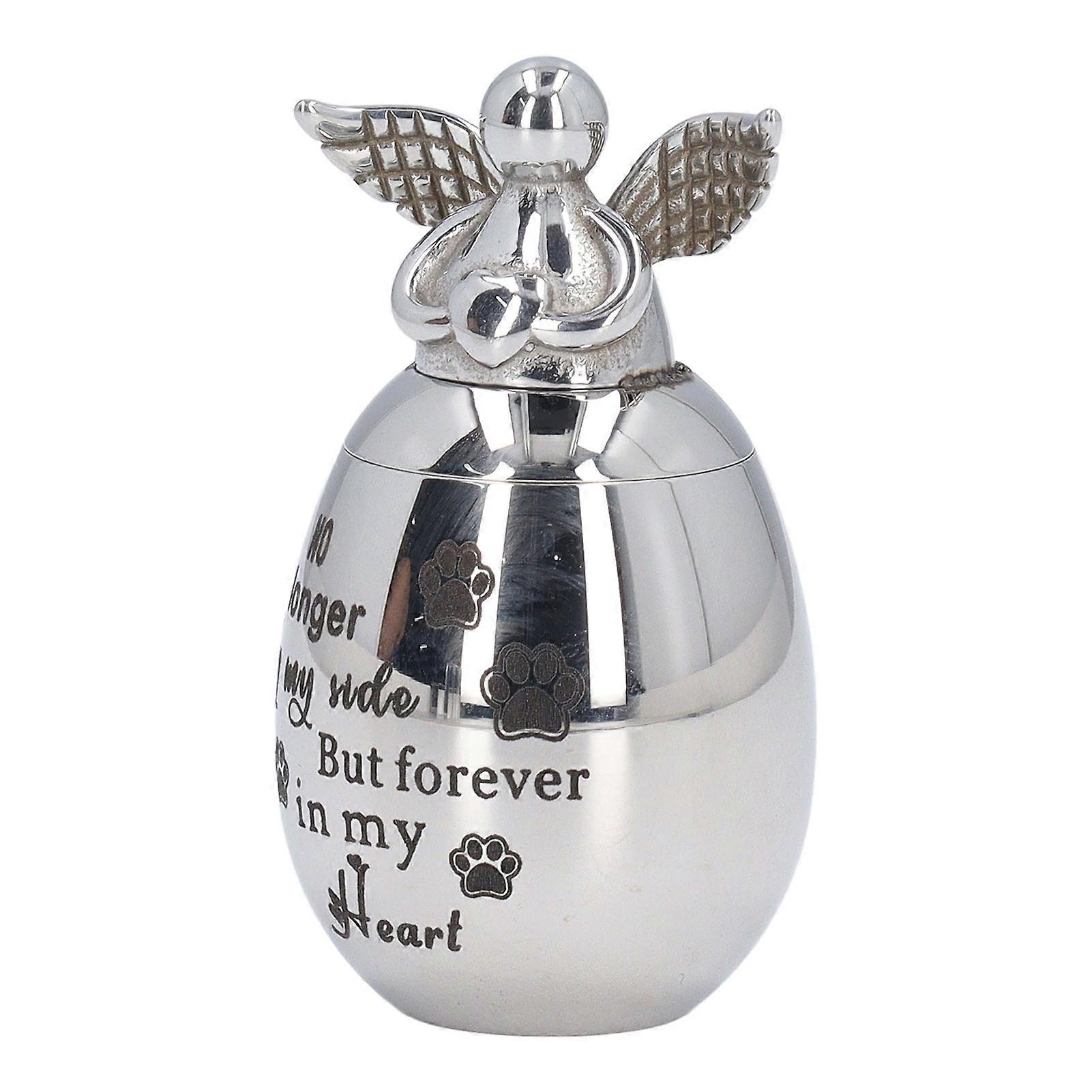 30 X 40mm Pet Cremation Urn Stainless Steel Exquisite Rustproof High Strength for Mantel Bookshelf Claw Print Large Size