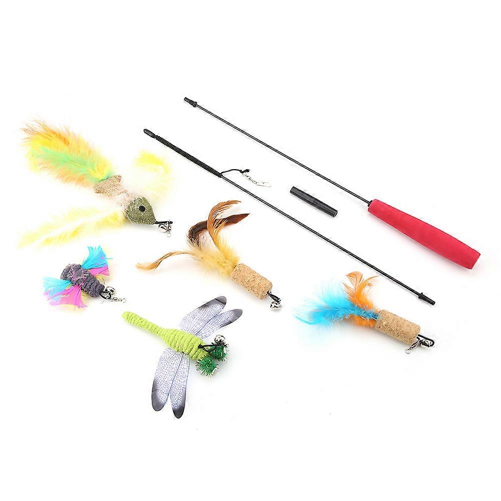 Cat Funny Wand Feather Bendable High Toughness Elastic Exerciser Interactive Toys