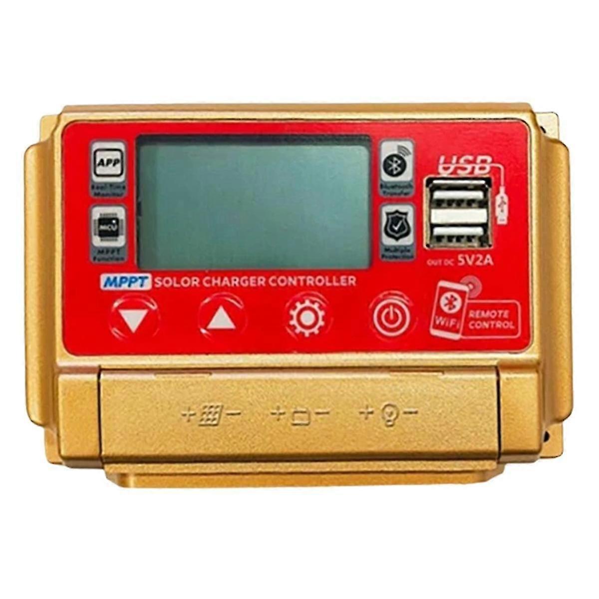 12/24v Mppt Solar Charge Controller Wifi Bluetooth Solar Panel Battery Smart Regulator 40a