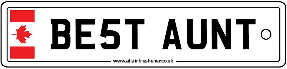 加拿大 - 最佳阿姨车牌汽车空气清新剂