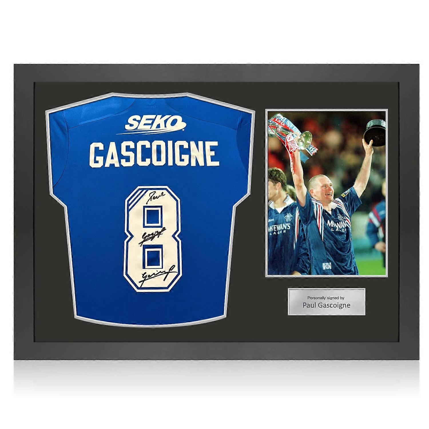 Paul Gascoigne 签浪者 2023-24 赛季足球球衣:Gazza。图标框架