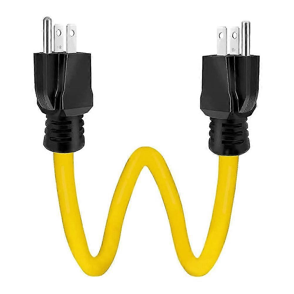 Hanförlängningssladd, husbils- och generatoradaptersladd, 5-15p för omkopplingsbrytare, 12awg 125v dubbel hane
