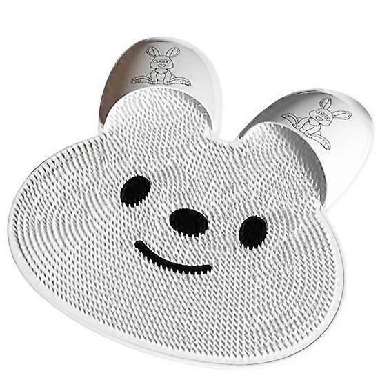 Bunny Shape Foot Scrubber Mat Soft Silicone Bristles Exfoliating Achy Feet Soothing Dead Skin Removal Non Slip Suction Cup Bathroom Feet Massager Mat