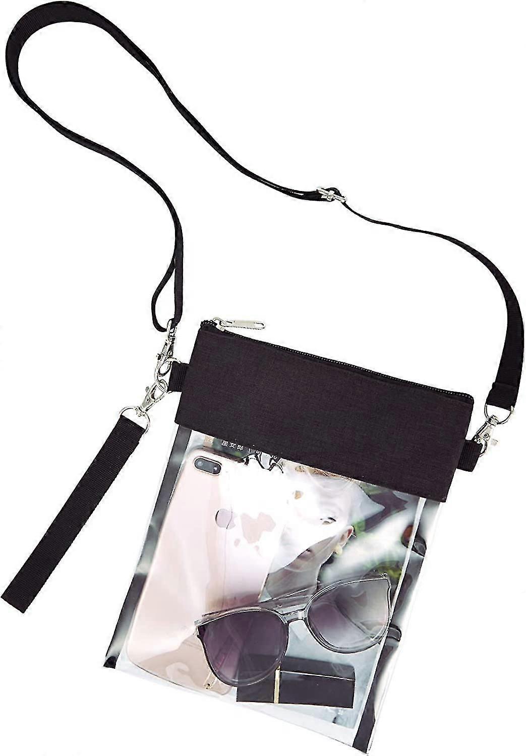 Clear Crossbody Purse Bag - Stadium Approved Clear Bag With Adjustable Shoulder Strap