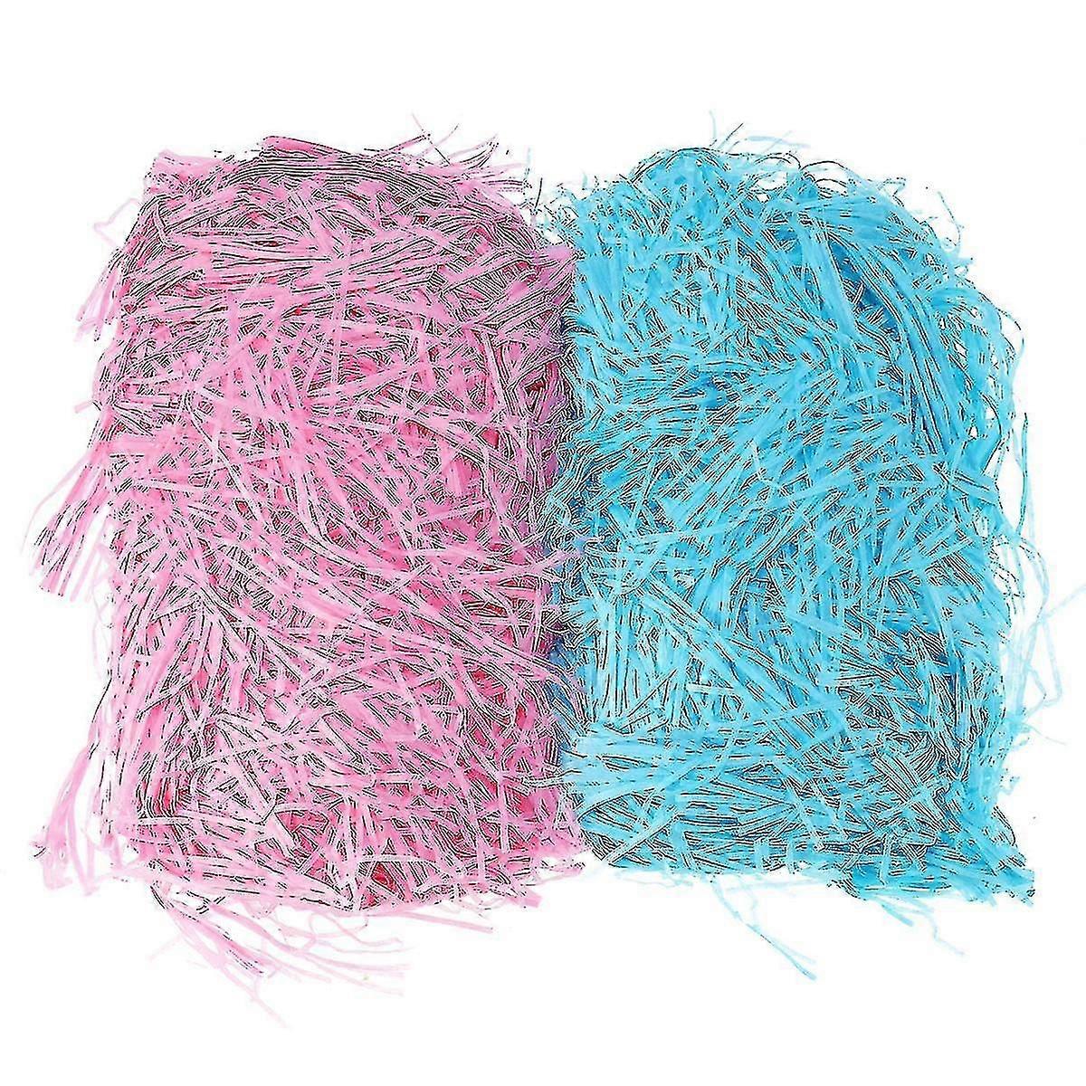 2pcs 100g Lafite Grass Shredded Paper Gift Box Filled Paper Protective Decorative Paper Silk For Can
