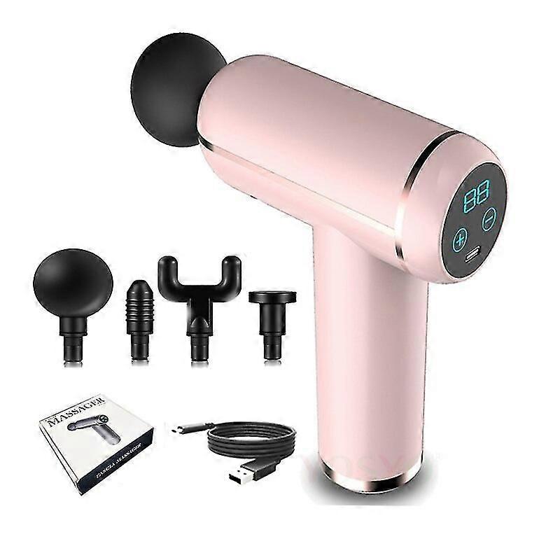 レディファッションマッスルマッサージガンミニ液晶32スピードファシアルガン#4