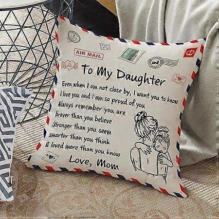 Pillow Covers For Daughter Envelope Decorative Square Throw Pillow Case