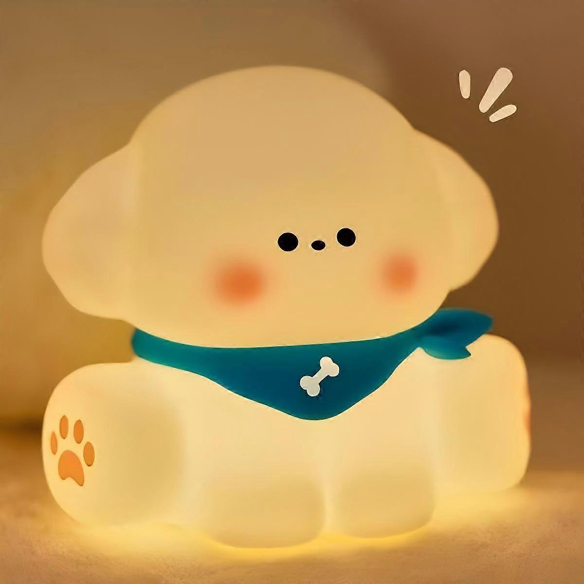 Cute Squishy Puppy Night Light for Nursery Bedside
