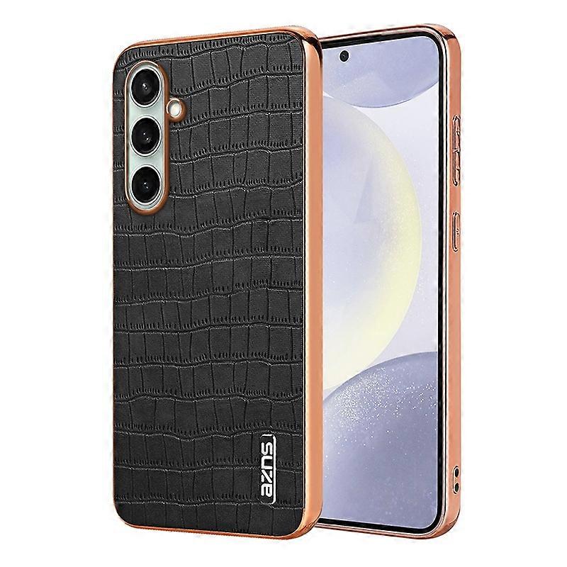 AZNS Electroplated Frame Crocodile Texture Full Coverage Phone Case