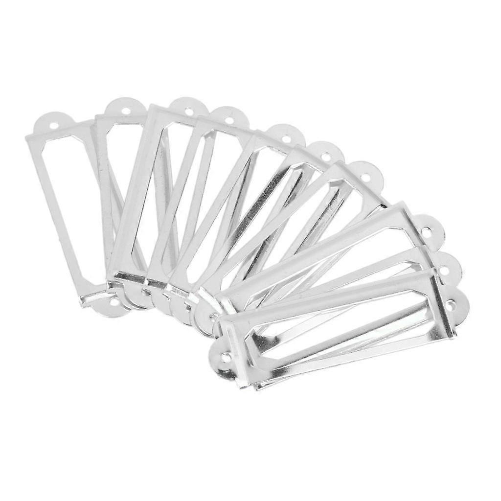 50x Drawer Home Cabinet Label Tag Pull Handle File Holder