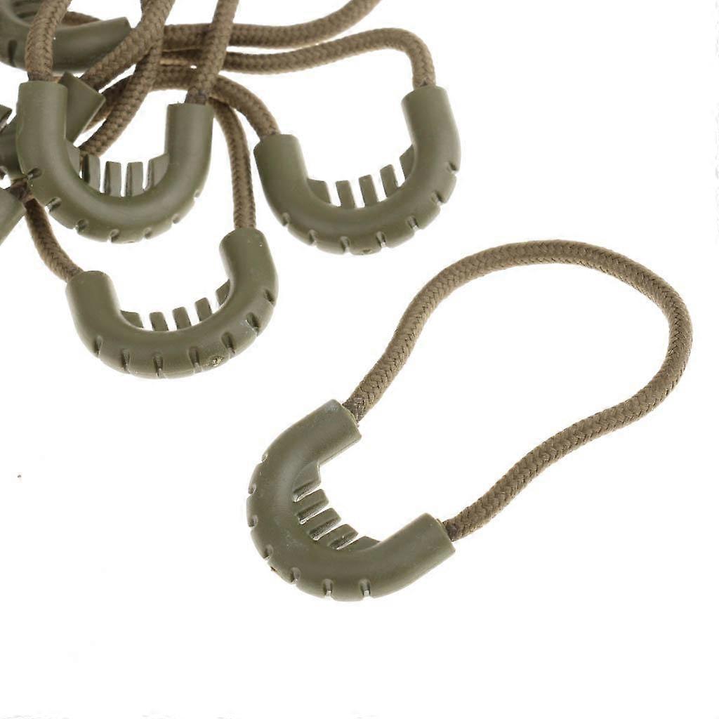 10x 10pcs Zipper Pull Cord Rope Ends Zip Puller Zip Fastener
