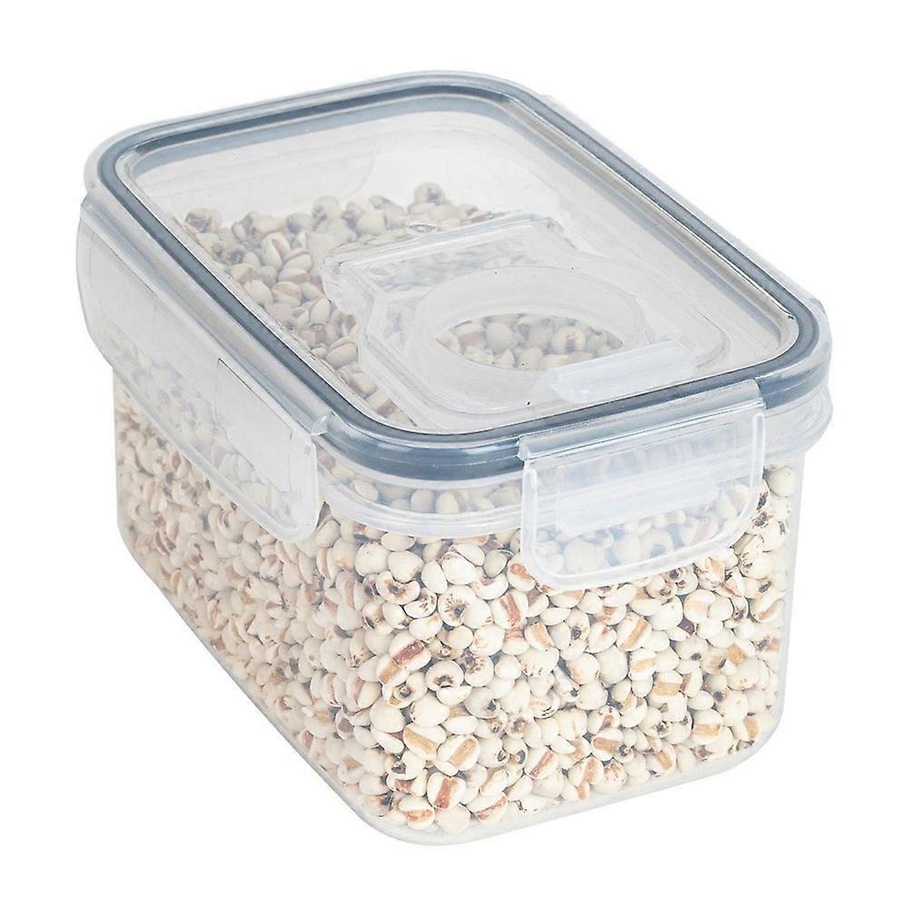 Transparent Rectangular Rice Bucket Airtight Dustproof Storage Jar for Kitchen Home Storage Nuts Beans Snacks
