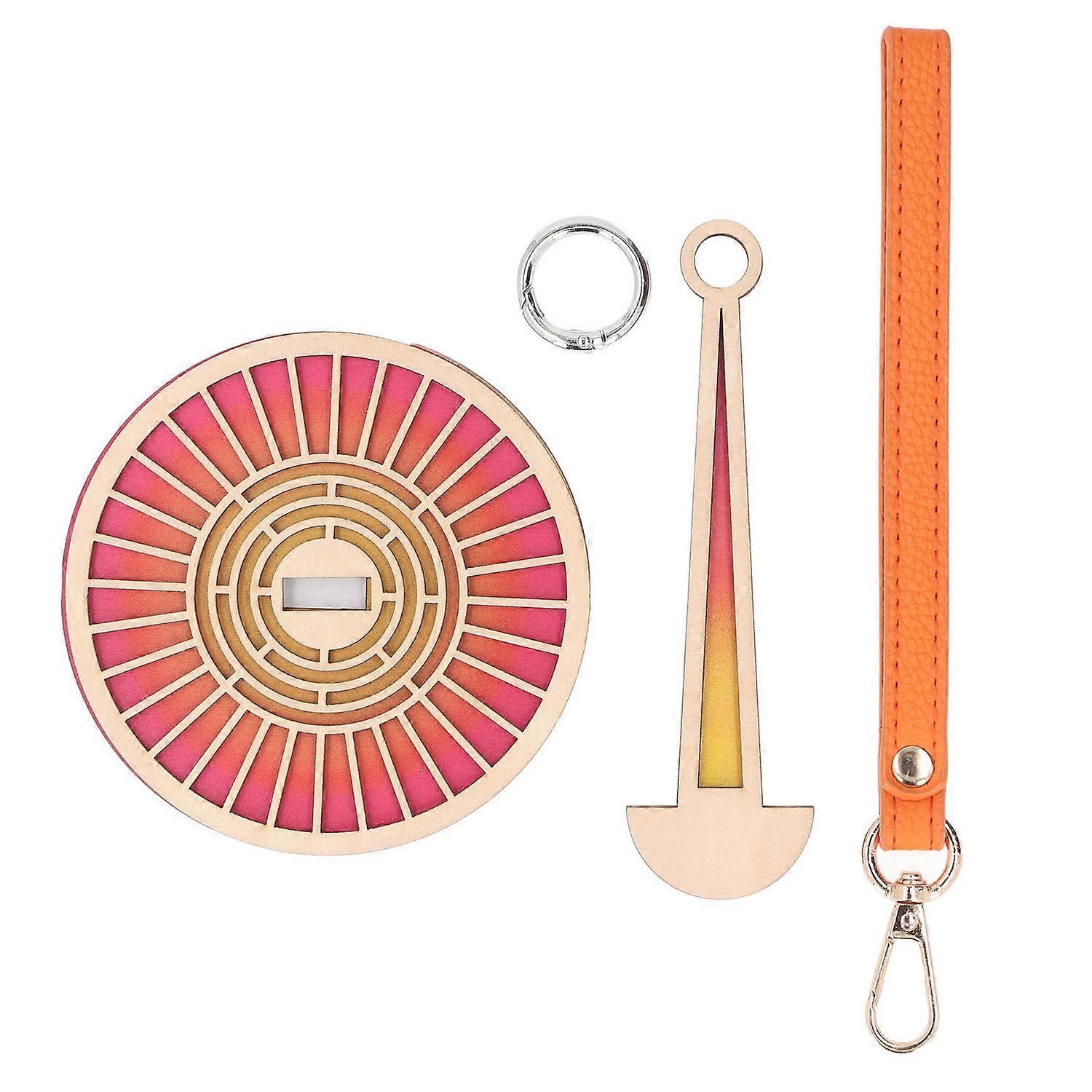 حامل خيوط المعصم المحمولة خفيفة الوزن قابلة للفصل خشب الحور دوامة الغزل منظم البرتقالي