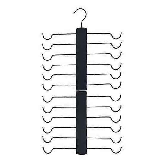 Flerlags tøjbøjle Organizer Rack Solid Konstruktion Foldbar Design Bukser Bøjle Pladsbesparende Skabsarrangør